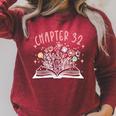 Chapter 32nd Birthday Bookworm 32 Years Old For Book Loves Raglan Sleeve Sweatshirt Heather Dust