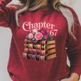 Chapter 67 Floral Book Stack Raglan Sleeve Sweatshirt Heather Dust
