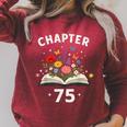 Chapter 75 Years Old 75th Birthday Celebration Floral Book Raglan Sleeve Sweatshirt Heather Dust Chapter 75 Years Old 75th Birthday Celebration Floral Book Raglan Sleeve Sweatshirt Heather Dust