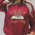 Chapter Forty 1986 40th Birthday Wildflower Book 40 Year Old Premium Tri-Blend Raglan Sleeve Sweatshirt Heather Dust