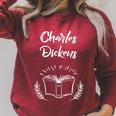 Charles Dickens Tee Shirt Classic Books Lovers Literary Raglan Sleeve Sweatshirt Heather Dust