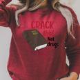 Christian Quote Holy Bible Crack This Book Not Drugs Raglan Sleeve Sweatshirt Heather Dust