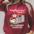 Christmas Book Lovers Naughty Or Nice Raglan Sleeve Sweatshirt Heather Dust