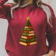 Christmas Book Tree Bookshelf Holiday For Readers Librarians Raglan Sleeve Sweatshirt Heather Dust Christmas Book Tree Bookshelf Holiday For Readers Librarians Raglan Sleeve Sweatshirt Heather Dust