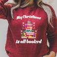My Christmas Is All Booked Merry Bookmas For Book Lover Raglan Sleeve Sweatshirt Heather Dust My Christmas Is All Booked Merry Bookmas For Book Lover Raglan Sleeve Sweatshirt Heather Dust