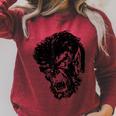Classic Monster Horror Comic Book Horror Movie Werewolf Raglan Sleeve Sweatshirt Heather Dust