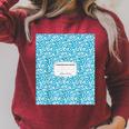 Classic Sky Blue Composition Book School Book Teachers Raglan Sleeve Sweatshirt Heather Dust Classic Sky Blue Composition Book School Book Teachers Raglan Sleeve Sweatshirt Heather Dust