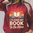 I Closed My Book To Be Here Reading Premium Tri-Blend Raglan Sleeve Sweatshirt Heather Dust I Closed My Book To Be Here Reading Premium Tri-Blend Raglan Sleeve Sweatshirt Heather Dust