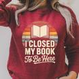 I Closed My Book To Be Here Reading Raglan Sleeve Sweatshirt Heather Dust