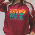 Coffee Books Dogs And Social Justice Human Rights Equality Raglan Sleeve Sweatshirt Heather Dust