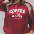 Coffee And Books i Love Them Both Raglan Sleeve Sweatshirt Heather Dust