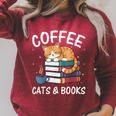 Coffee Cats And Books Cute Kitten Reading Raglan Sleeve Sweatshirt Heather Dust Coffee Cats And Books Cute Kitten Reading Raglan Sleeve Sweatshirt Heather Dust
