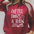 Coffee Rain Books Raglan Sleeve Sweatshirt Heather Dust Coffee Rain Books Raglan Sleeve Sweatshirt Heather Dust