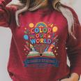 Color Our World Summer Reading 2025 Book Wildflowers Raglan Sleeve Sweatshirt Heather Dust Color Our World Summer Reading 2025 Book Wildflowers Raglan Sleeve Sweatshirt Heather Dust