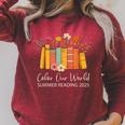 Color Our World Summer Reading 2025 Floral Cute Book Lover Raglan Sleeve Sweatshirt Heather Dust Color Our World Summer Reading 2025 Floral Cute Book Lover Raglan Sleeve Sweatshirt Heather Dust