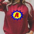 Comic Book Style Monogram Initial Letter A Superhero Raglan Sleeve Sweatshirt Heather Dust Comic Book Style Monogram Initial Letter A Superhero Raglan Sleeve Sweatshirt Heather Dust