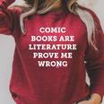 Comic Books Are Literature Prove Me Wrong Conspiracy Theoris Raglan Sleeve Sweatshirt Heather Dust
