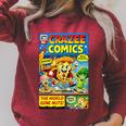 Comic Reader Comic Book Merch Vintage Reading Comic Books Raglan Sleeve Sweatshirt Heather Dust