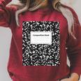Composition Book Notebook School Class Premium Tri-Blend T-Shirt Raglan Sleeve Sweatshirt Heather Dust