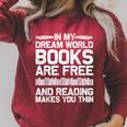 Cool Reading Art For Men Women Book Lover Reader Nerd Books Raglan Sleeve Sweatshirt Heather Dust