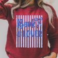 Coquette Book Lover Preppy Blue Stripes Bookworm Reading Raglan Sleeve Sweatshirt Heather Dust