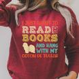 Coton De Tulear Mama Ich Will Nur Lesen Books Hanging Dog Raglan Sleeve Sweatshirt Heather Dust