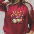 Cozy Reading Habit Daily Book Lover Lifestyle Raglan Sleeve Sweatshirt Heather Dust