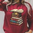 Cozy Reading Nook Between Books Book Lover Aesthetic Raglan Sleeve Sweatshirt Heather Dust