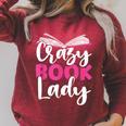 Crazy Book Lady Bookworm Book Lovers Raglan Sleeve Sweatshirt Heather Dust