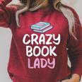 Crazy Book Lady Book Lover Raglan Sleeve Sweatshirt Heather Dust Crazy Book Lady Book Lover Raglan Sleeve Sweatshirt Heather Dust