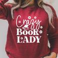 Crazy Book Lady Reading Is My Superpower Book Lover Raglan Sleeve Sweatshirt Heather Dust