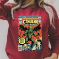 Cthulhu Lord Of Madness Vintage Comic Book Cover Raglan Sleeve Sweatshirt Heather Dust