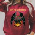 Cthulhu Necronomicon Fun With Books Cosmic Horror Cthulhu Raglan Sleeve Sweatshirt Heather Dust