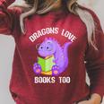 Cure Dragons Love Books Too Raglan Sleeve Sweatshirt Heather Dust