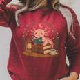 Cute Axolotl Reading Books Cozy Bookworm Raglan Sleeve Sweatshirt Heather Dust Cute Axolotl Reading Books Cozy Bookworm Raglan Sleeve Sweatshirt Heather Dust