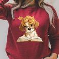 Cute Beagle Puppy Reading Book Lover Dog Animal Graphic Raglan Sleeve Sweatshirt Heather Dust Cute Beagle Puppy Reading Book Lover Dog Animal Graphic Raglan Sleeve Sweatshirt Heather Dust