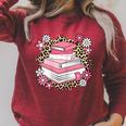 Cute Book Lover Read Reading Bookworm Women Girls Kids Raglan Sleeve Sweatshirt Heather Dust