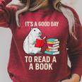 Cute Capybara It's a Good Day To Read a Book World Book Day Raglan Sleeve Sweatshirt Heather Dust
