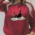Cute Cat Flower Garden Book Kitty Reading Floral Raglan Sleeve Sweatshirt Heather Dust Cute Cat Flower Garden Book Kitty Reading Floral Raglan Sleeve Sweatshirt Heather Dust