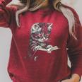 Cute Cat Reading Book Teacher Librarian Cat Lover Book Club Men Women Kids Raglan Sleeve Sweatshirt Heather Dust