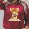 Cute Chihuahua Reading Dog Book Lover Animal Graphic Baby Premium Tri-Blend Raglan Sleeve Sweatshirt Heather Dust