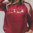 Cute Dachshund Book Reading Wiener Dog Bookish Librarian Raglan Sleeve Sweatshirt Heather Dust