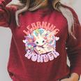 Cute Dragon Learning Wonder Bookworm Girls Books & Dragons Premium Tri-Blend Raglan Sleeve Sweatshirt Heather Dust