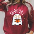 Cute Ghost Reading Book Booooks Teacher Halloween School Kid Raglan Sleeve Sweatshirt Heather Dust Cute Ghost Reading Book Booooks Teacher Halloween School Kid Raglan Sleeve Sweatshirt Heather Dust