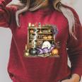 Cute Halloween Bookshelf Premium Tri-Blend Raglan Sleeve Sweatshirt Heather Dust Cute Halloween Bookshelf Premium Tri-Blend Raglan Sleeve Sweatshirt Heather Dust