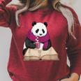 Cute Panda With Book And Hot Cocoa Reading Raglan Sleeve Sweatshirt Heather Dust Cute Panda With Book And Hot Cocoa Reading Raglan Sleeve Sweatshirt Heather Dust