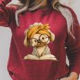 Cute Puppy Reading Dog Book Lover Animal Graphic Small Open Raglan Sleeve Sweatshirt Heather Dust Cute Puppy Reading Dog Book Lover Animal Graphic Small Open Raglan Sleeve Sweatshirt Heather Dust