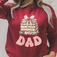 Dad Book First Chapter Birthday Family Matching Party Raglan Sleeve Sweatshirt Heather Dust