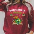 Dad Of Caterpillar Birthday Reading Books Lovers Raglan Sleeve Sweatshirt Heather Dust