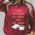 Dark Academia Aesthetic Easily Distracted By Coffee And Book Raglan Sleeve Sweatshirt Heather Dust Dark Academia Aesthetic Easily Distracted By Coffee And Book Raglan Sleeve Sweatshirt Heather Dust